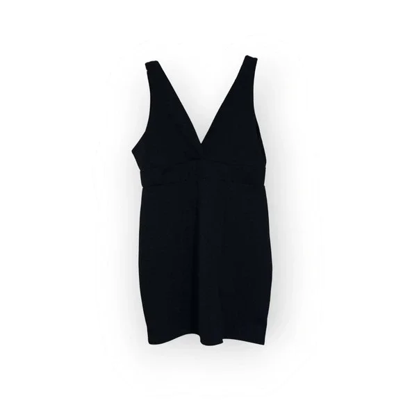 Nasty Gal Black V neck dress size 10 - Picture 2 of 3